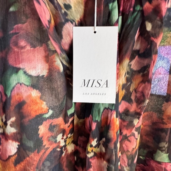 NEW MISA LOS ANGELES lulu top in libra fleur chiffon - Picture 8 of 8